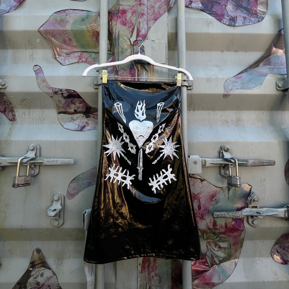 ✹ Tatted Betty pleather print dress ✹